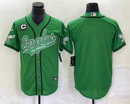 Nike Philadelphia Eagles Blank Green Joint 2(II) C patch Authentic Stitched baseball jersey