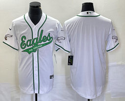Nike Philadelphia Eagles Blank White Joint 2(II) Authentic Stitched baseball jersey