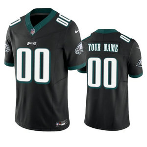 Nike Philadelphia Eagles Custom Black 2023 F.U.S.E Authentic Stitched NFL Jersey