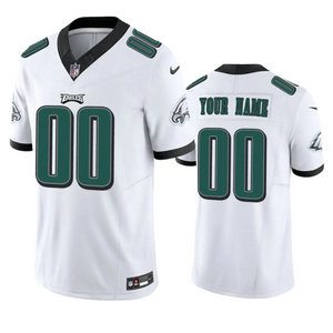 Nike Philadelphia Eagles Custom White 2023 F.U.S.E Authentic Stitched NFL Jersey