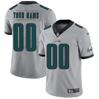 Nike Philadelphia Eagles Customized Gray Inverted Authentic Stitched NFL Jerseys
