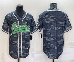 Nike Philadelphia Eagles Grey Camo With Patch Joint Adults Authentic Stitched baseball jersey