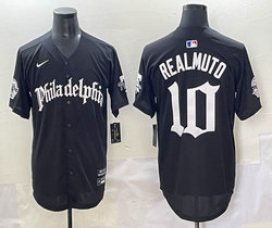 Nike Philadelphia Phillies #10 J.T. Realmuto Black 5(V) Joint MLB Jersey