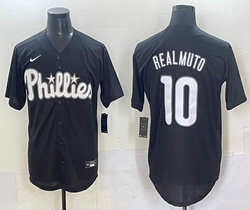 Nike Philadelphia Phillies #10 J.T. Realmuto Black MLB Jersey