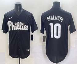 Nike Philadelphia Phillies #10 J.T. Realmuto Black Special Style Authentic Stitched MLB Jersey
