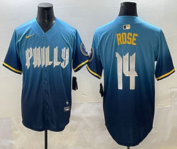 Nike Philadelphia Phillies #14 Pete Rose 2024 City Blue Stitched NBA Jersey