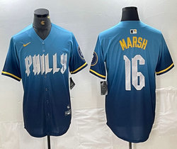 Nike Philadelphia Phillies #16 Brandon Marsh 2024 City Blue Authentic Stitched MLB Jersey