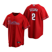 Nike Philadelphia Phillies #2 Jean Segura Red Game Authentic Stitched MLB Jersey