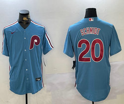 Nike Philadelphia Phillies #20 Mike Schmidt Blue Authentic Stitched MLB Jersey