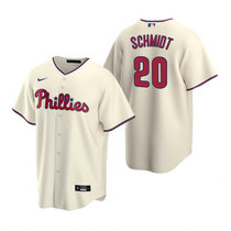 Nike Philadelphia Phillies #20 Mike Schmidt Cream Game Authentic Stitched MLB Jersey