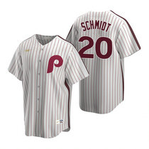 Nike Philadelphia Phillies #20 Mike Schmidt White Cooperstown Collection Game Authentic Stitched MLB Jersey