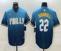 Nike Philadelphia Phillies #22 Spencer Turnbull 2024 City Blue Authentic Stitched MLB Jersey
