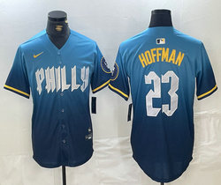 Nike Philadelphia Phillies #23 Jeff Hoffman 2024 City Blue Authentic Stitched NBA Jersey