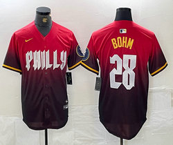 Nike Philadelphia Phillies #28 Alec Bohm 2024 Red City Blue Authentic Stitched MLB Jersey