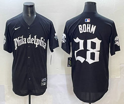Nike Philadelphia Phillies #28 Alec Bohm Black 5(V) Joint MLB Jersey