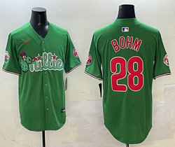 Nike Philadelphia Phillies #28 Alec Bohm Green 3(III) Joint With Patch MLB Jersey