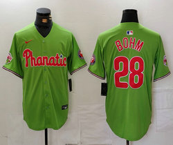 Nike Philadelphia Phillies #28 Alec Bohm Green Joint With Patch MLB Jersey