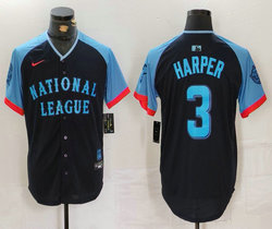 Nike Philadelphia Phillies #3 Bryce Harper 2024 All Star Authentic Stitched MLB Jersey