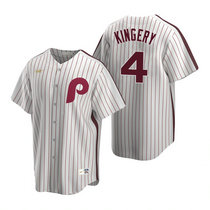 Nike Philadelphia Phillies #4 Scott Kingery White Cooperstown Collection Game Authentic Stitched MLB Jersey