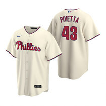Nike Philadelphia Phillies #43 Nick Pivetta Cream Game Authentic Stitched MLB Jersey