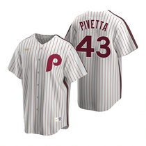 Nike Philadelphia Phillies #43 Nick Pivetta White Cooperstown Collection Game Authentic Stitched MLB Jersey