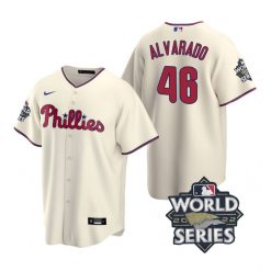 Nike Philadelphia Phillies #46 Jose Alvarado 2022 World Series Cray Game Authentic Stitched MLB Jersey