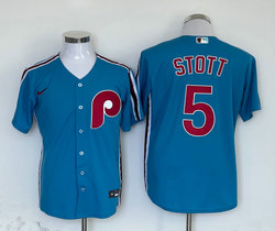 Nike Philadelphia Phillies #5 Bryson Stott Light Blue Game Authentic Stitched MLB Jersey