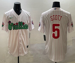 Nike Philadelphia Phillies #5 Bryson Stott White 3(III) Joint With Patch MLB Jersey