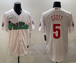 Nike Philadelphia Phillies #5 Bryson Stott White 3(III) Joint With Patch MLB Jersey