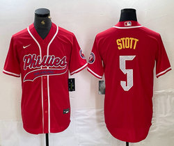 Nike Philadelphia Phillies #5 Bryson Stott red Joint Authentic Stitched NBA Jersey