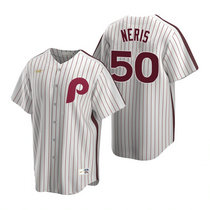 Nike Philadelphia Phillies #50 Hector Neris White Cooperstown Collection Game Authentic Stitched MLB Jersey
