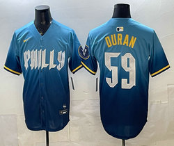 Nike Philadelphia Phillies #59 Jhoan Durán Blue 2024 City Authentic Stitched MLB jersey