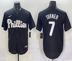 Nike Philadelphia Phillies #7 Trea Turner Black Special Style Authentic Stitched MLB Jersey