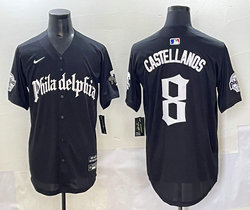 Nike Philadelphia Phillies #8 Nick Castellanos Black 5(V) Joint MLB Jersey