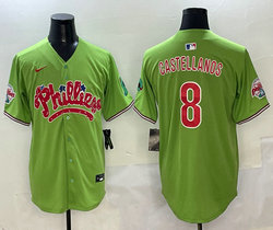 Nike Philadelphia Phillies #8 Nick Castellanos Green 5(V) Joint With Patch MLB Jersey