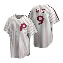 Nike Philadelphia Phillies #9 Jay Bruce White Cooperstown Collection Game Authentic Stitched MLB Jersey