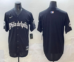 Nike Philadelphia Phillies Blank Black 5(V) Joint MLB Jersey