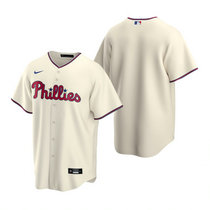 Nike Philadelphia Phillies Blank Cream Game Authentic Stitched MLB Jersey
