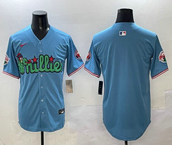 Nike Philadelphia Phillies Blank Light blue 3(III) Joint With Patch MLB Jersey