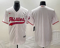 Nike Philadelphia Phillies Blank White (Red Stripe) baseball jersey