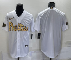 Nike Philadelphia Phillies Blank White 2022 All Star Authentic Stitched MLB Jersey