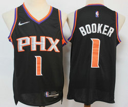 Nike Phoenix Suns #1 Devin Booker Black 75th anniversary Authentic Stitched NBA Jersey