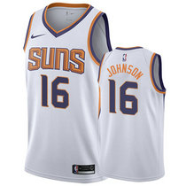 Nike Phoenix Suns #16 Tyler Johnson White Game Authentic Stitched NBA jersey