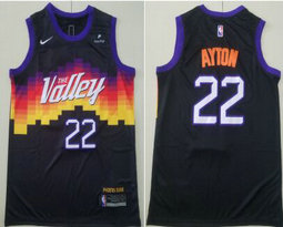 Nike Phoenix Suns #22 DeAndre Ayton 2021 City With Advertising Authentic Stitched NBA jersey