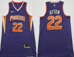 Nike Phoenix Suns #22 DeAndre Ayton Purple Authentic Stitched NBA jersey