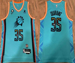 Nike Phoenix Suns #35 Kevin Durant Black City 6 Patch 2022-23 With Advertising Authentic Stitched NBA Jersey