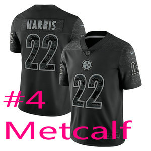 Nike Pittsburg Steelers #4 DK Metcalf black fashion jersey
