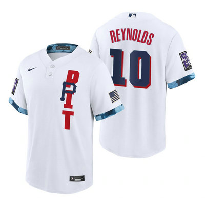 Nike Pittsburgh Pirates #10 Bryan Reynolds 2021 All star White Game Authentic Stitched MLB Jersey
