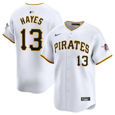 Nike Pittsburgh Pirates #13 Ke'Bryan Hayes White 2024 Authentic Stitched MLB Jersey