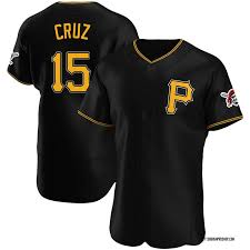 Nike Pittsburgh Pirates #15 Oneil Cruz Black Game Authentic stitched MLB jersey